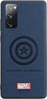 IRON SPIDER Case for Galaxy S20 FE 5G/4G, with Superhero Character Samsung S20 FE Leather Case, Captain-BLUE