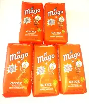 5Bags Rice Arroz El Mago Medium Grain Porto Rico Flag Food Spanish Latin Cooking