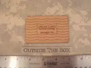 Emergency/Survival: "Fire Card" Credit Card Size, Perforated CedarTINDER