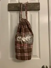 Boxercraft Girl Cheer Cheerleader Bag Backpack Book Bag Gym Bag Pink Brown Plaid