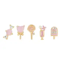在飛比找momo購物網優惠-【Dinner collection】粉紅甜美糖果耳環組