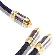 (10 Feet) - KUYIOHIFI 1 RCA Male to 2 RCA Male Audio cable RCA Y-Adapter Subwoofer cable (3m)