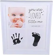 KAILIKETIY Hand and Footprint Frame Inkless Print Keepsake for Newborn Milestones Safe and Lightweight Growth Display Shower Boys