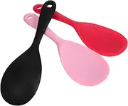 3PCS Silicone Rice Ladle Heat Resistant Nonstick Rice Spoon for Serving Cooking Versatile Kitchen Tool Easy to Clean