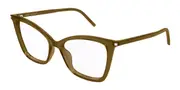 Saint Laurent SL 386 010 Men's Glasses Brown Size 55 - Private Health Rebate - Blue Light Block Available