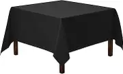 (70 x 70, Black Table Cloth) - Gee Di Moda Square Tablecloth - 180cm x 180cm - Black Square Table Cloth for Square or Round Tables in Washable Polyester - Great for Buffet Table, Parties, Holiday Dinner, Wedding & More