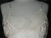 PINEHURST VINTAGE SIZE 36 SOFT PINK LACY HALF SLIP 100% NYLON CAMISOLE LACE