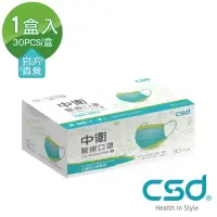 在飛比找momo購物網優惠-【CSD 中衛】雙鋼印醫療口罩-玩色系列月河藍+炫綠1盒入(