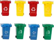 NAMOARLY Educational Kids Garbage 8pc Mini Trash Can Learning Sorting for Toddlers