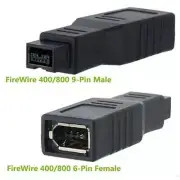 FireWire Printer Adapter Male 9p to Female 6p Interface 400/800 1394 - D W89C B0