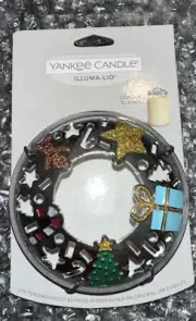 Yankee Candle llluma-Lid Metal Jar Topper Christmas Tree Stars Gingerbread Deco