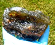 Libyan Desert Glass Meteorite Tektite impact specimen( 1450 crt)Big natural Hole