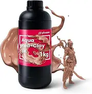 Phrozen Aqua Red-Clay 8K 3D Printer Resin | UV-Curing Resin for Most 405nm LCD/DLP Printers | High Resolution, Wide Applications - Red (1kg)