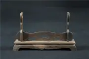 Rosewood Samurai Sword Wakizashi katana Tanto Holder Stand Bracket Rack 2 Tier