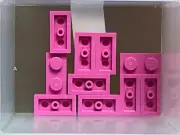 LEGO Parts - Dark Pink Plate 1 x 2 - No 3023 - QTY 10