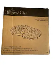 The Pampered Chef Microwave Chip Maker Set Of 2 #1241 Brand New