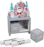 Ciieeo Advent Calendar Christmas Decor Wooden Countdown Calendar for Home Tabletop Xmas