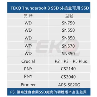 【TEKQ】 Cube Thunderbolt 3 PCIe NVMe SSD 固態硬碟 外接盒