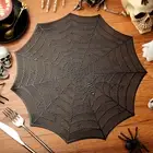 Halloween Spider Web Placemats Set of 6, 15 Inch Halloween Place Mats Heat In...