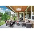 Ceiling Fan w/Light Remote Control 24 in. " Matte White Indoor/Outdoor Dimmable