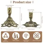 2Pcs Taper Candle Holders Iron Candlestick Holders Vintage Gold Finish cajLr