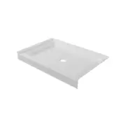 Fine Fixtures Single Threshold Acrylic Shower Base - Non-Slip Textured Surfac...