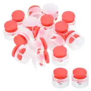16Pcs 0.7" Dia Cord Locks Double Hole Stopper Red