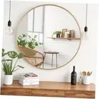 Round Mirror 39 Inch Large Round Mirror Big Circle Mirror Wall 39"L x 39"W Gold