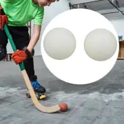 2 Pieces Street Hockey Balls Glow in The Dark Hockey Balls for Road Roller