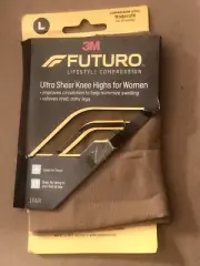FUTURO Ultra Sheer 1 pair Knee Highs for Women Moderate Compression level Size L