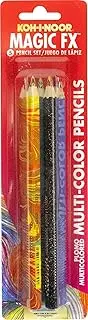 Koh-I-Noor Magic FX Pencils, 5-Pack - Original, Tropical, Neon, America and Fire (FA3405.5BC)