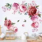 Enhance your Home Decor with Peony Rose Flower Wall Sticker PVC Material