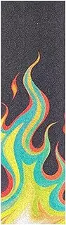 Amooorous Black Fluorescent Cool Flame Color Decorative longboards Grip Tape Anti Slip Scooter Accessories Bubble Free Cruiser Griptape 33×9 Inch