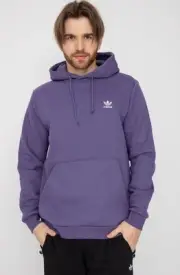 Color Adidas Men's Unisex Hoodie Sweatshirt Pullover Essential, Purple, L