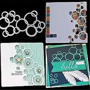 Scrapbooking Die-Cuts, Edge Border Metal Cutting Dies for Card Making, Paper Craft Punch Template, Background Embossing Stencils, DIY Album Décor/Bubble-10.3x6cm