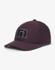 TravisMathew Men's Bahamas Snap Snapback Adjustable Hat Cap, Plum