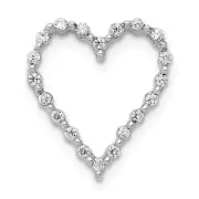 14k White Gold Lab-Created Diamond SI1/SI2, G H I, Heart Slide Pendant