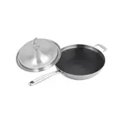 SOGA 34cm Non-Stick Fry Pan with Helper Handle & Lid