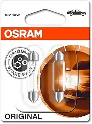 Osram 12 V 10 W Festoon Globe Indicator Bulb (Pack of 2)