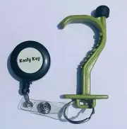 ~ OLIVE GREEN ~ Key Chain ~ Kooty Key ~ Germ Free Tool ~ w/retractor