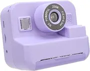 Kids Digital Camera, Kids Instant Camera with 2 Print Paper Rolls, Kids Video Camera with Various Fun Photo Frames, 12MP Instant Camera Rechargeable with Strap for Kids (Purple)