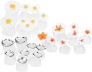 NULYLU 3 Sets Silicone Toe Separators Tools for Nail Polish Application Daisy Water Drop Comfortable Reusable Toe Spacers