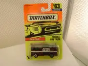 1996 MATCHBOX SUPERFAST MAROON #63 SNORKEL FIRE DEPT. TRUCK NEW ON CARD