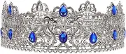 [FOMIYES] Gothic Queen Men's Birthday Party Hats Vintage Pearl Tiara Gothic Wedding Bridal Headband