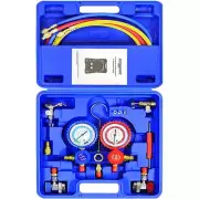 R134a AC Gauge 3 Way A/C Manifold Gauge Set Air Conditioning Manifold Chargin...