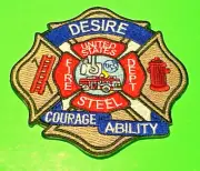 UNITED STATES STEEL DESIRE COURAGE ABILITY 4" FIRE DEPT. PATCH FREE SHIPPING