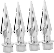 JOINPAYA 4Pcs Plastic Flagpole Topper Finials for Flag Pole Replacement Lightweight Weather Resistant Flag Toppers Easy to Install Ornament