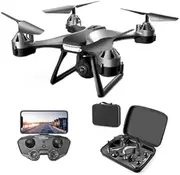 Bargainpop Foldable Mini Drone for Beginners with 4K Dual HD Camera 2.4G WiFi FPV RC Quadcopter Gesture Control with Carry Case, 3 Batteries