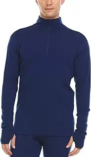 [Minus33 Merino Wool] Minus33 100% Merino Wool Kobuk Men's Expedition Weight ¼ Zip No Itch Renewable Fabric