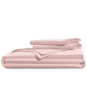 Pillow Gal Classic Cool & Crisp 100% Cotton Percale Duvet Cover Set Full/Queen Pink